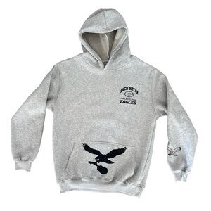 Zach Bryan 2024 Tour Philadelphia Eagles Gray Hoodie Sweatshirt Pullover Adult L